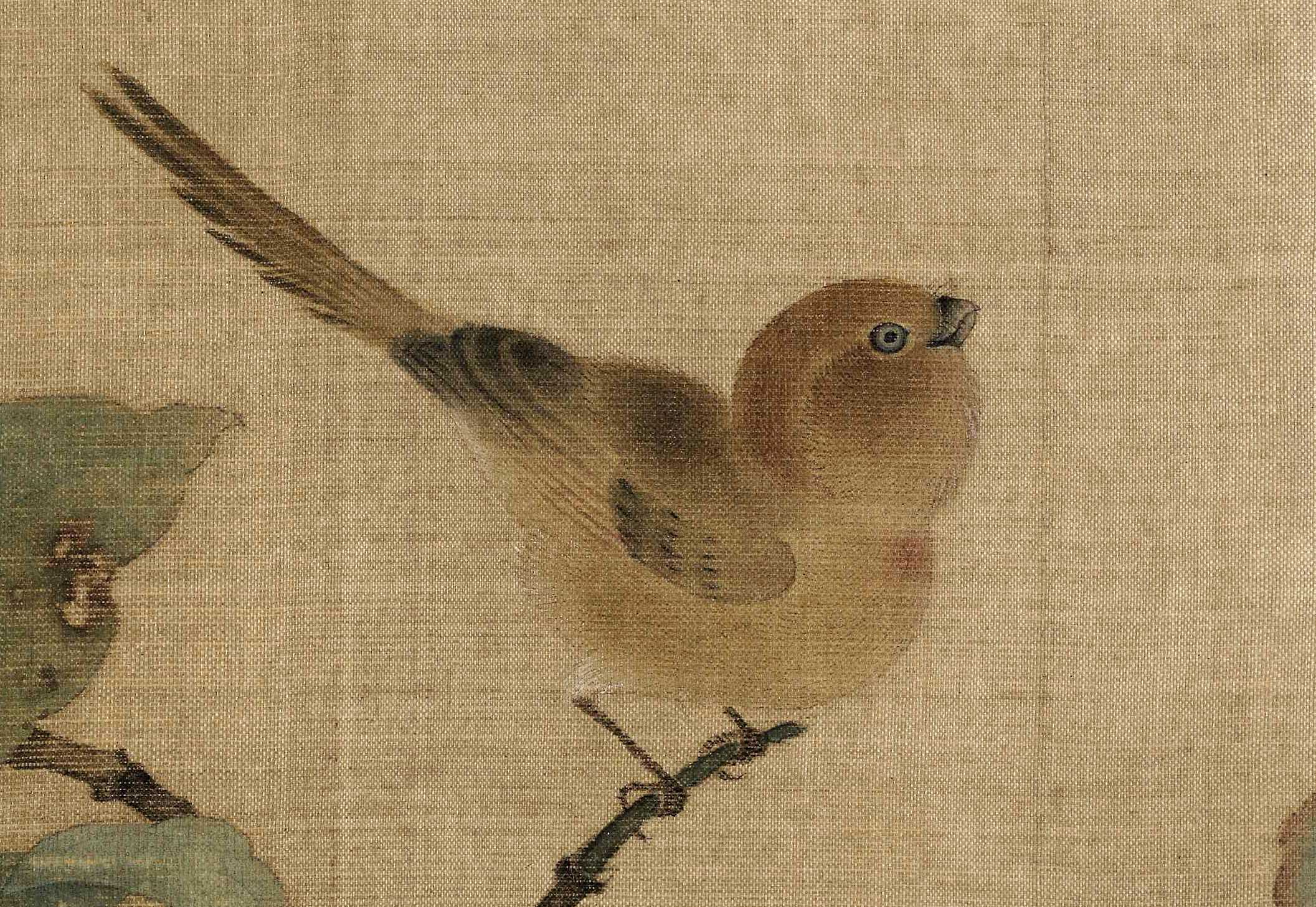 Chinese Antique Art Painting 宋 林椿 果熟来禽图 Song Lin Chun Fruit Bird China Ancient Wall Picture Ideas 3875-Chinese Style Finds™