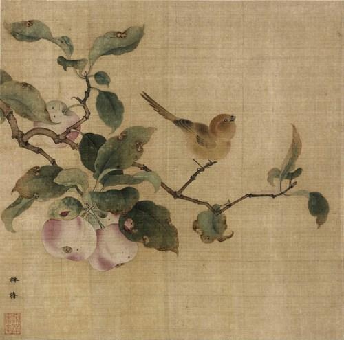 Chinese Antique Art Painting 宋 林椿 果熟来禽图 Song Lin Chun Fruit Bird China Ancient Wall Picture Ideas 3875-Chinese Style Finds™