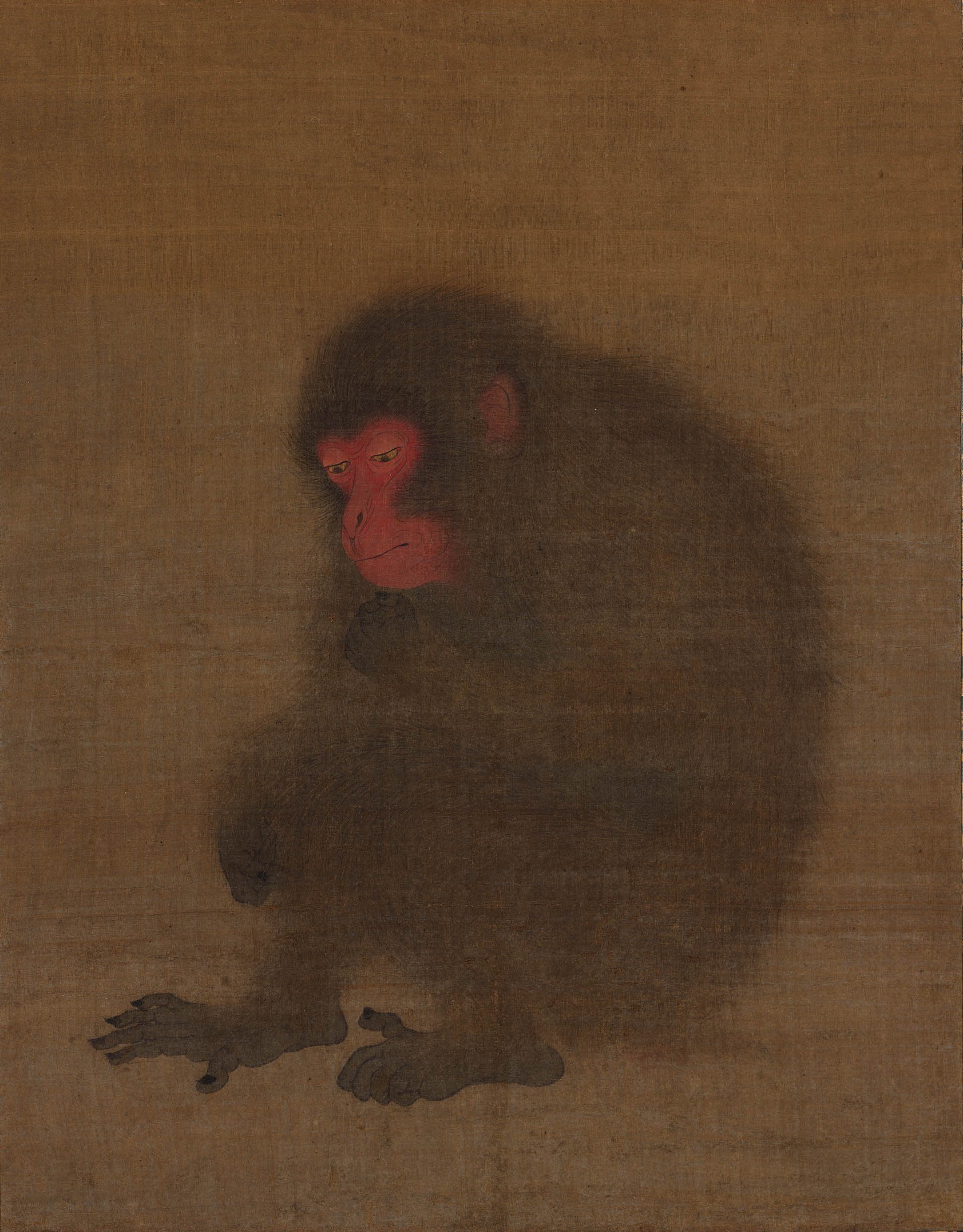 Chinese Antique Art Painting 宋毛松绘 猿图 Song Mao Song Yuan Monkey China Ancient Wall Picture Ideas 3937-Chinese Style Finds™