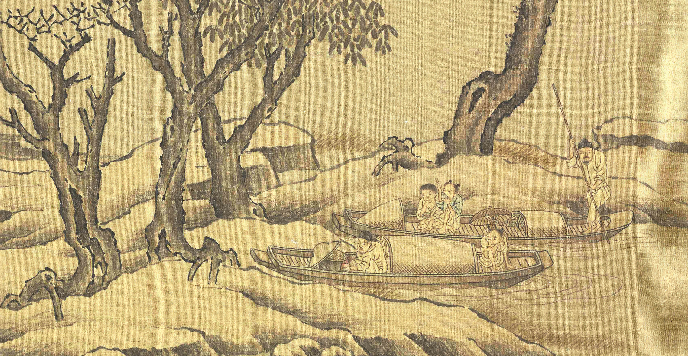 Chinese Antique Art Painting 宋 雪渔图 Song Snow Fishing China Ancient Wall Picture Ideas 4483-Chinese Style Finds™