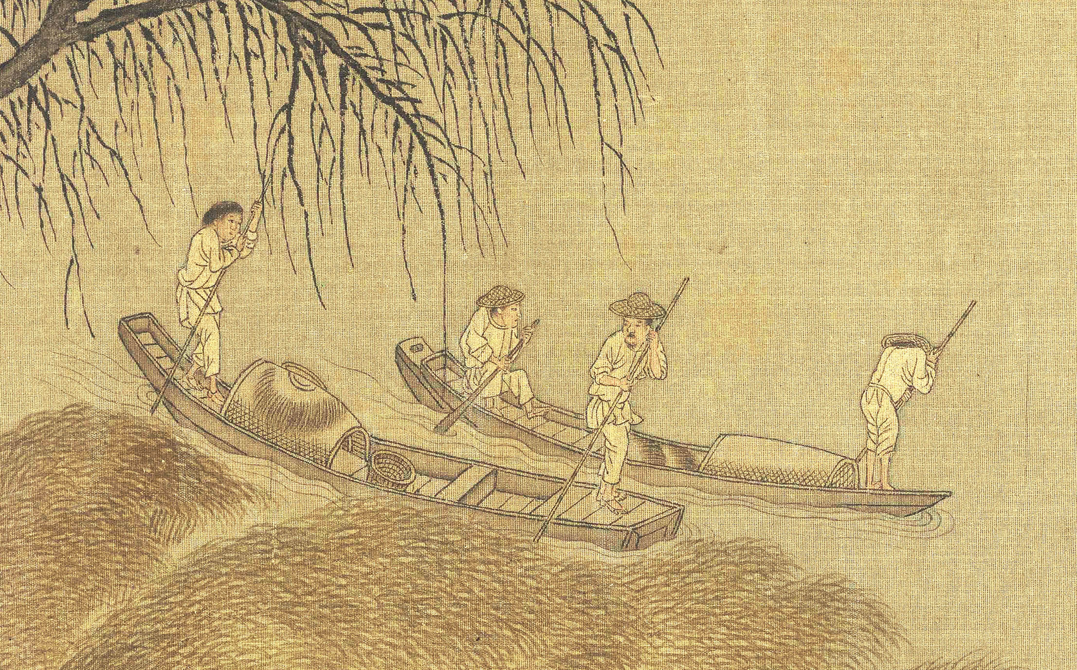 Chinese Antique Art Painting 宋 雪渔图 Song Snow Fishing China Ancient Wall Picture Ideas 4483-Chinese Style Finds™