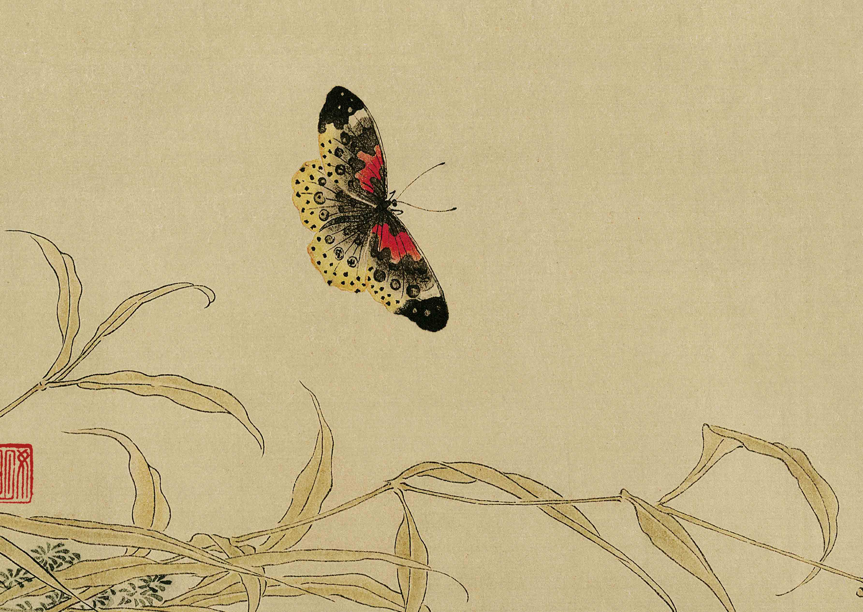 Chinese Antique Art Painting 宋 赵昌 写生蛱蝶图 Song Zhao Chang Butterfly China Ancient Wall Picture Ideas 4621-Chinese Style Finds™