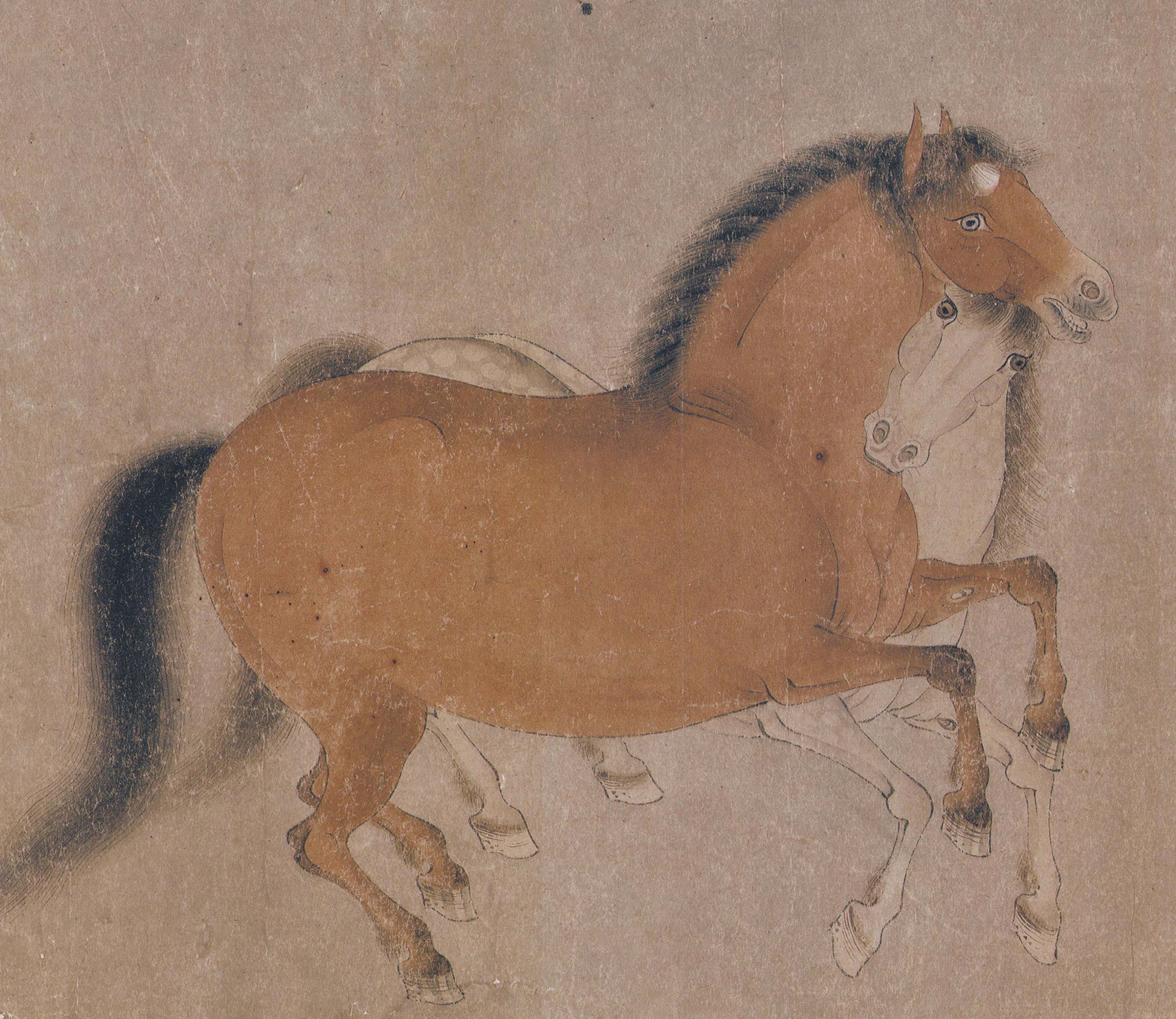 Chinese Antique Art Painting 唐 韩干 十六神骏图 Tang Han Gan 16 Horses China Ancient Wall Picture Ideas 3945-Chinese Style Finds™