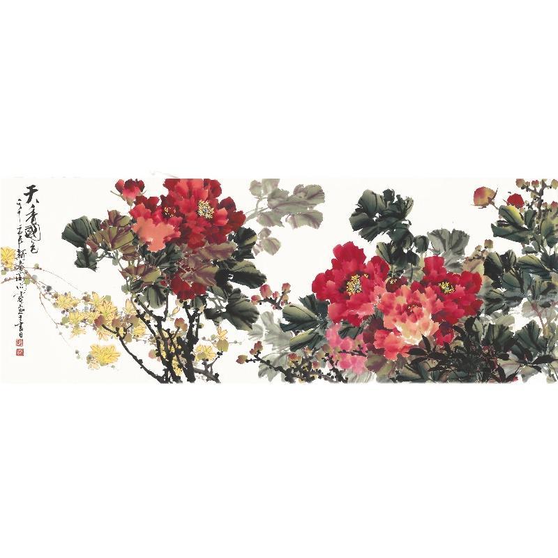 Chinese Antique Art Painting 田雨霖 天香国色 Tian Yulin Peony China Ancient Wall Picture Ideas 4069-Chinese Style Finds™