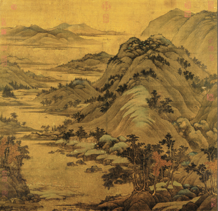 Chinese Antique Art Painting 五代 董源 龙宿郊民图 Wu Dai Dong Yuan Long Su Jiao Min Tu China Ancient Wall Picture Ideas 1230-Chinese Style Finds™