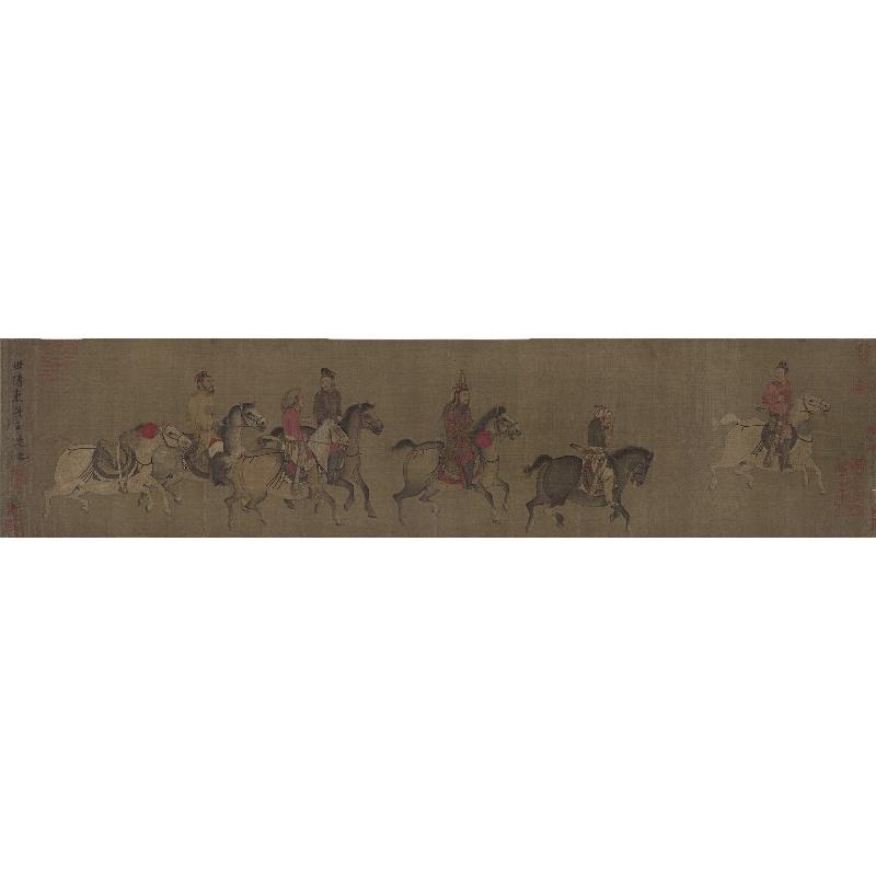 Chinese Antique Art Painting 五代 李赞华 东丹王出行图 Wu Dai Li Zanhua Dongdan King Travel China Ancient Wall Picture Ideas 4321-Chinese Style Finds™