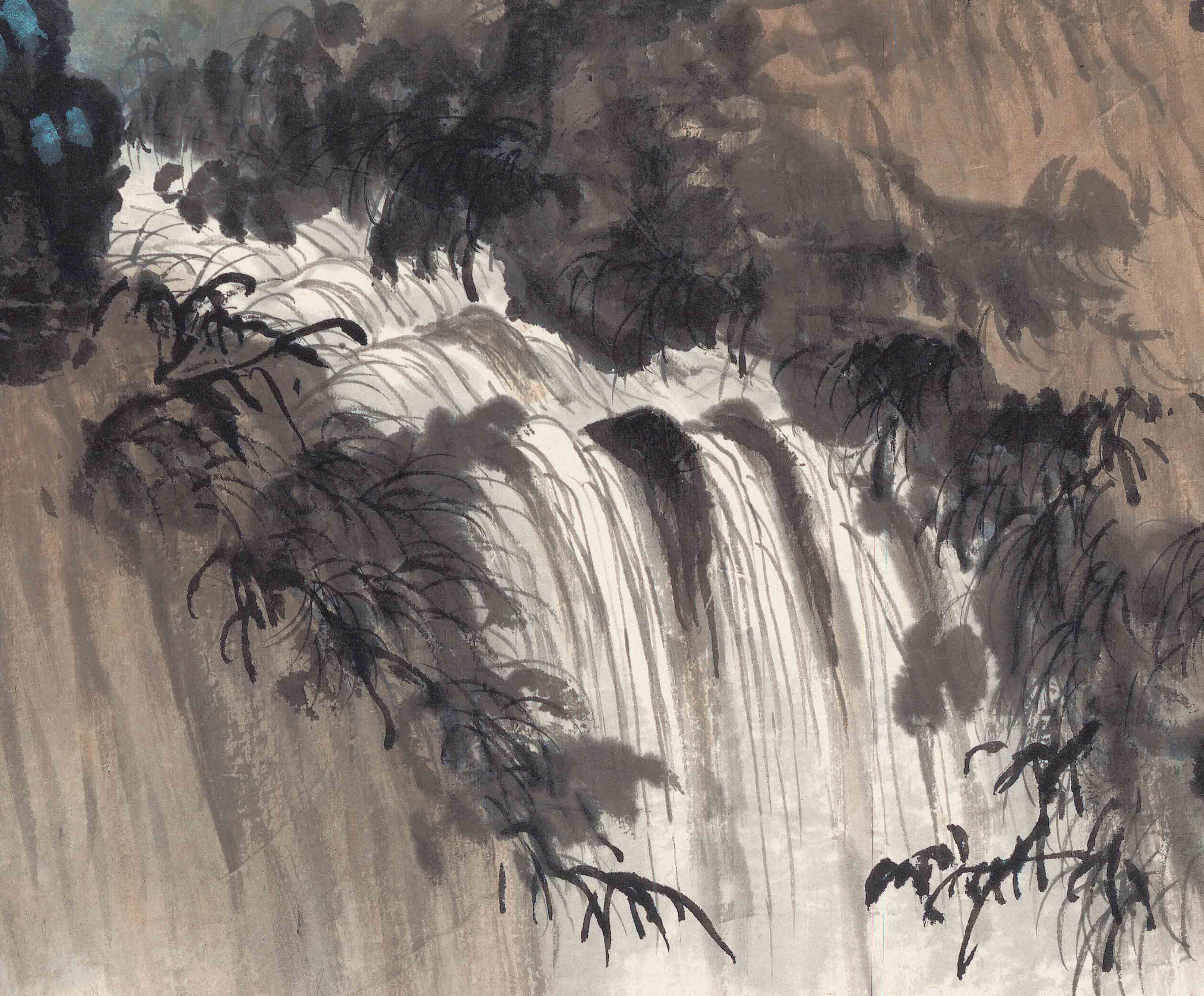 Chinese Antique Art Painting 吴湖帆 春领晴庄 Wu Hufan Shanshui Landscape China Ancient Wall Picture Ideas 3387-Chinese Style Finds™