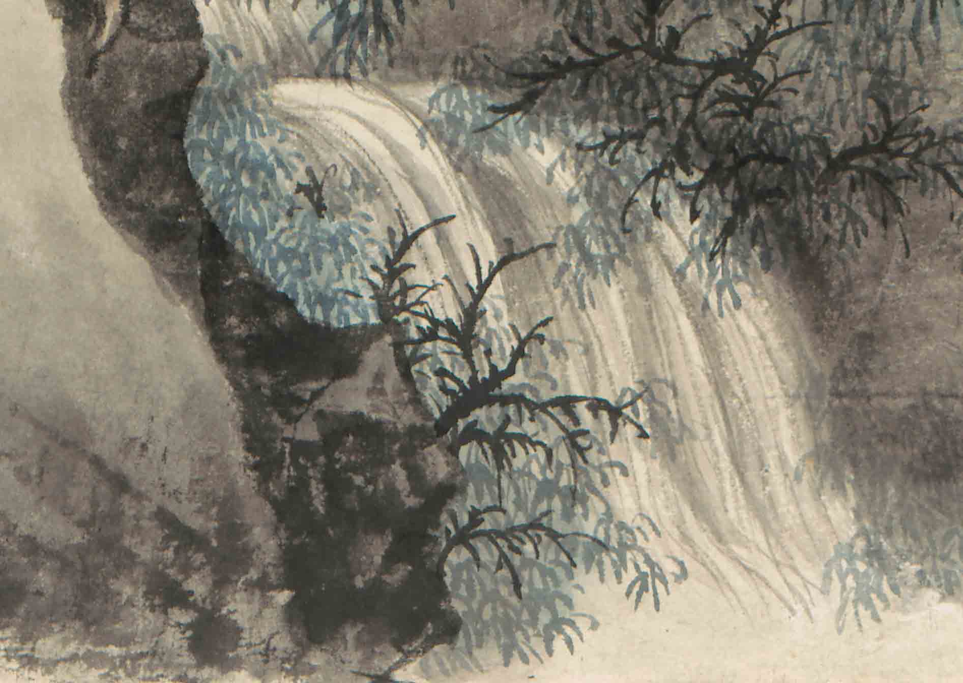 Chinese Antique Art Painting 吴湖帆 云表奇峰 Wu Hufan Cloud Shan Shui Landscape China Ancient Wall Picture Ideas 3385-Chinese Style Finds™