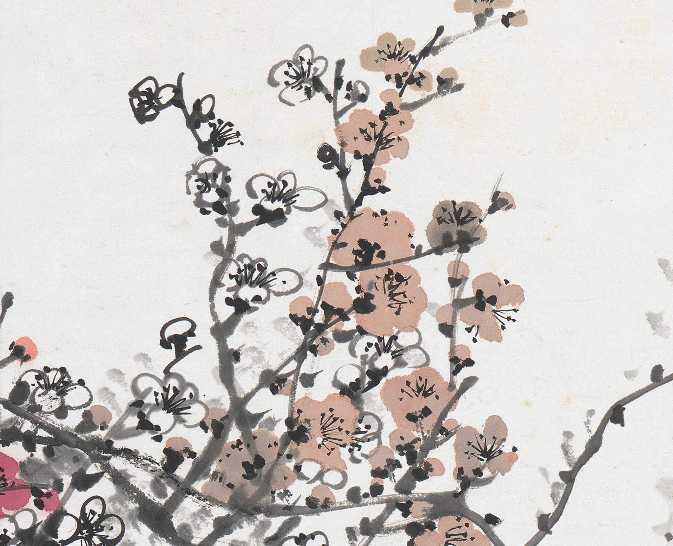 Chinese Antique Art Painting 吴徵 冷艳图 Wu Zheng Winter Plum China Ancient Wall Picture Ideas 4131-Chinese Style Finds™