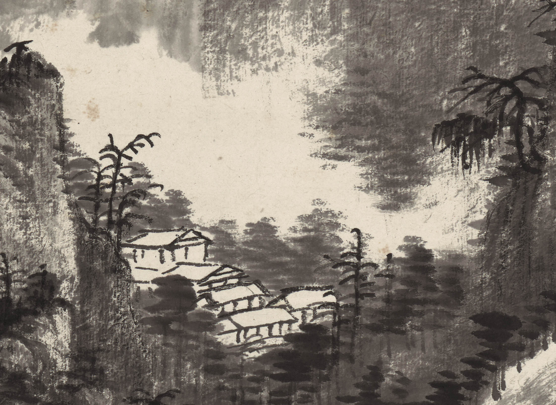 Chinese Antique Art Painting 肖愻 水墨山水画 Xiao Xun Shan Shui Landscape China Ancient Wall Picture Ideas 4633-Chinese Style Finds™