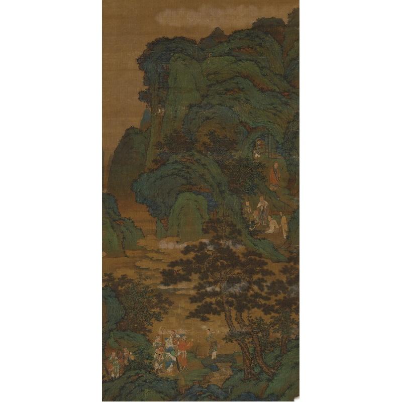 Chinese Antique Art Painting 元代 商山四皓图 Yuan Shang Shan Si Hao Tu China Ancient Wall Picture Ideas 1658-Chinese Style Finds™