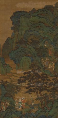 Chinese Antique Art Painting 元代 商山四皓图 Yuan Shang Shan Si Hao Tu China Ancient Wall Picture Ideas 1658-Chinese Style Finds™