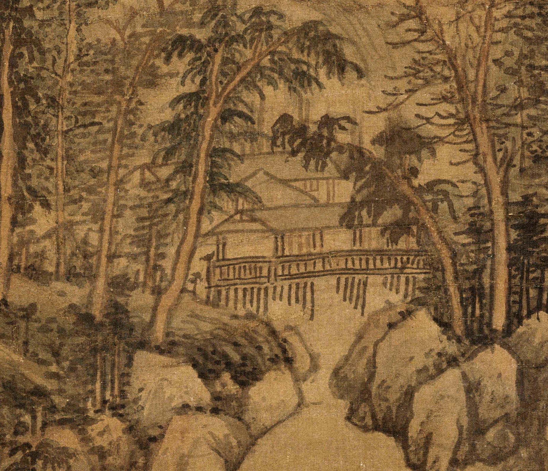 Chinese Antique Art Painting 元 黄公望 天池石壁图 Yuan Huang Gong Wang Tian Chi Shi Bi Tu China Ancient Wall Picture Ideas 1696-Chinese Style Finds™