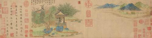 Chinese Antique Art Painting 元 钱选 王羲之观鹅图 Yuan Qian Xuan Wang Xizhi Guan E China Ancient Wall Picture Ideas 4591-Chinese Style Finds™