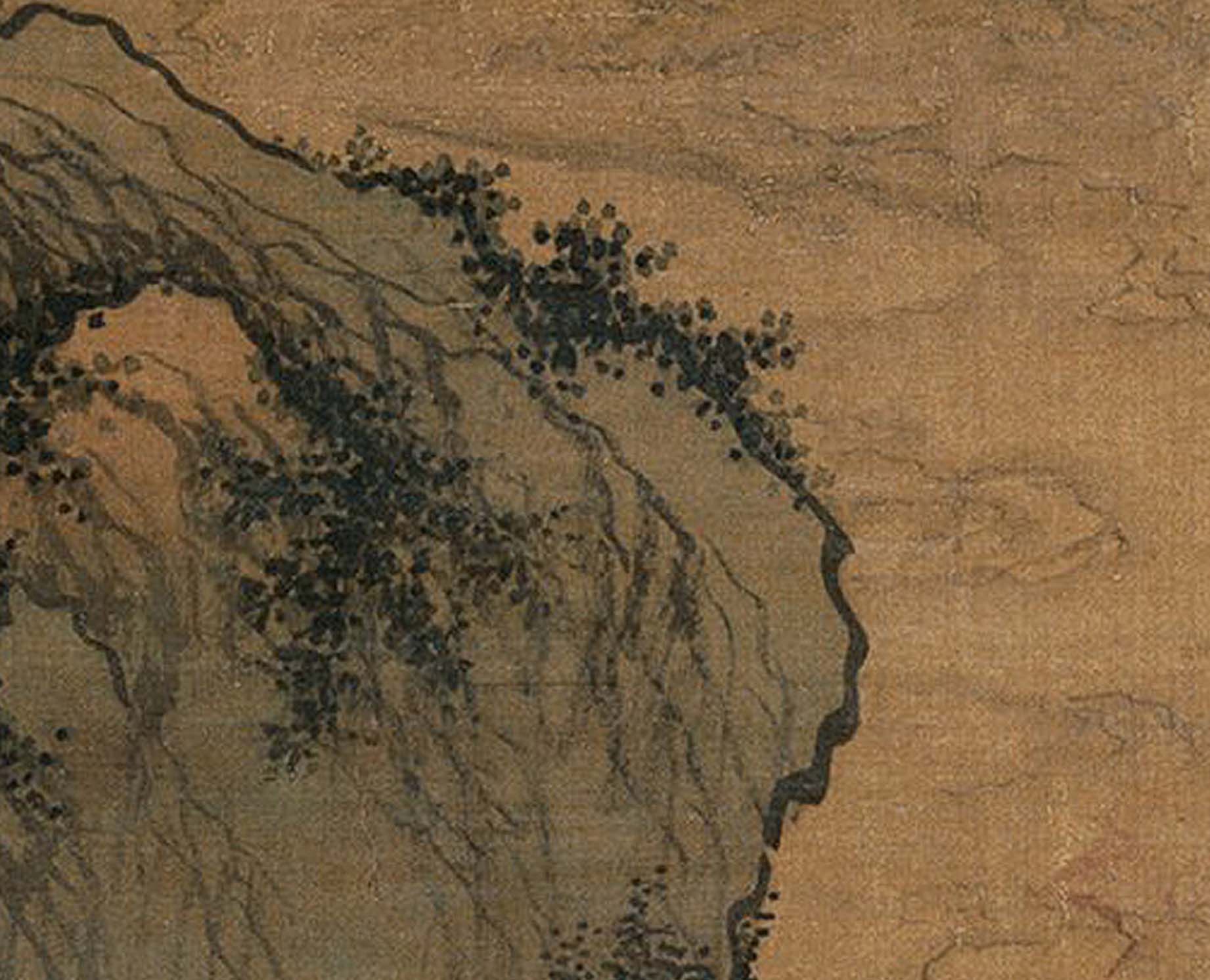 Chinese Antique Art Painting 元 盛懋 山居纳凉图 Yuan Sheng Mao Shan Ju Na Liang Tu China Ancient Wall Picture Ideas 1666-Chinese Style Finds™