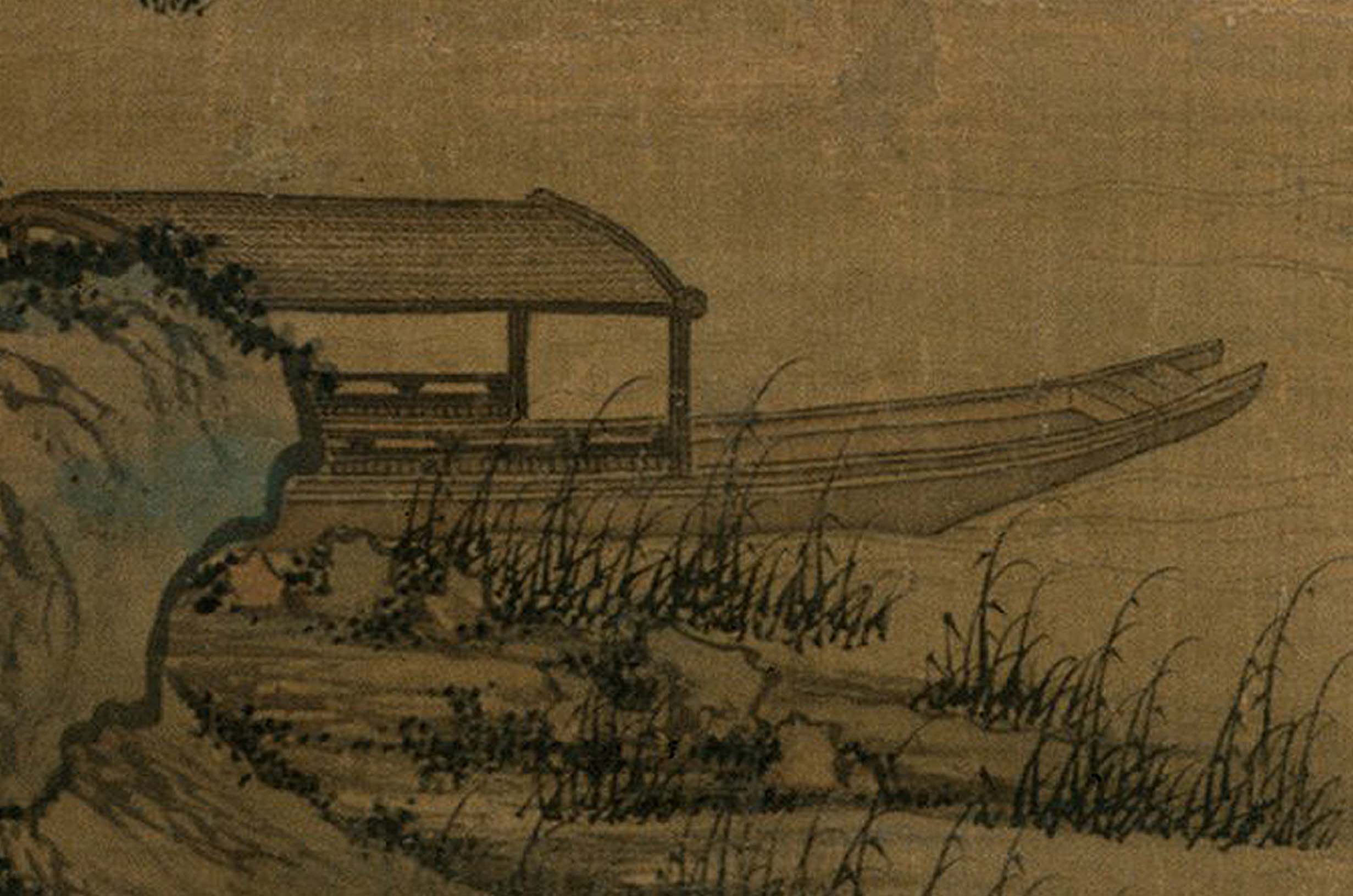 Chinese Antique Art Painting 元 盛懋 山居纳凉图 Yuan Sheng Mao Shan Ju Na Liang Tu China Ancient Wall Picture Ideas 1666-Chinese Style Finds™