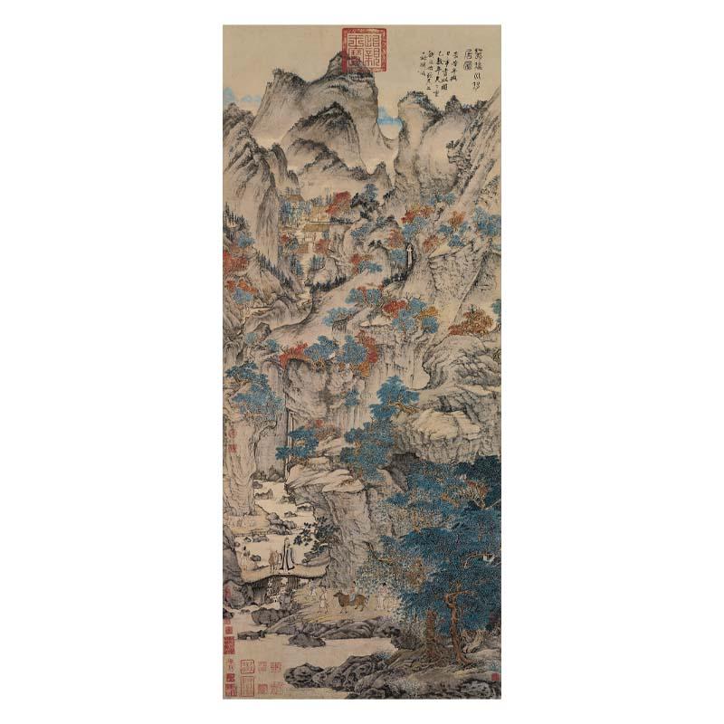 Chinese Antique Art Painting 元 王蒙 葛稚川移居图 Yuan Wang Meng Ge Zhi Chuan Yi Ju Tu China Ancient Wall Picture Ideas 1580-Chinese Style Finds™