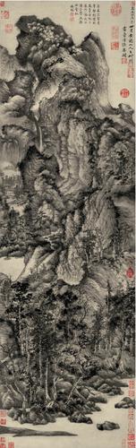 Chinese Antique Art Painting 元 王蒙 青卞隐居图 Yuan Wang Meng Qing Bian Yin Ju Tu China Ancient Wall Picture Ideas 1604-Chinese Style Finds™