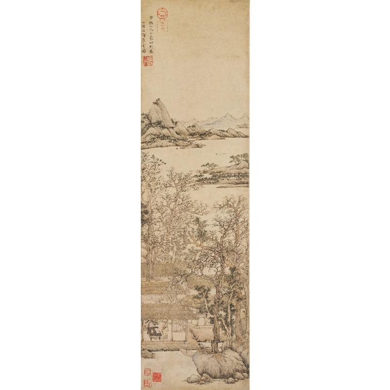 Chinese Antique Art Painting 元 王蒙 西郊草堂图 Yuan Wang Meng Xi Jiao Cao Tang Tu China Ancient Wall Picture Ideas 1646-Chinese Style Finds™