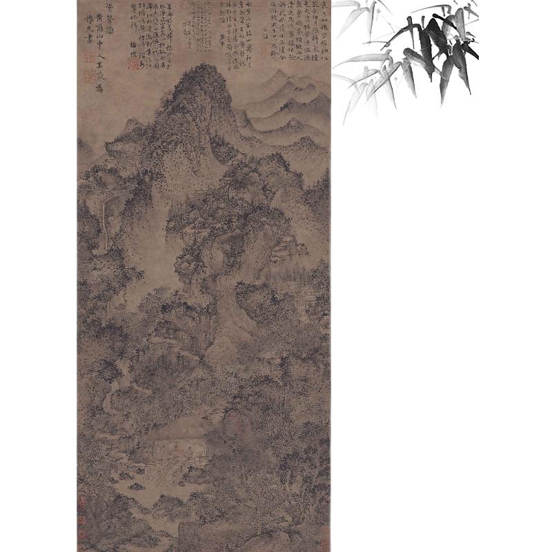 Chinese Antique Art Painting 元 王蒙 煮茶图 Yuan Wang Meng Zhu Cha Tu China Ancient Wall Picture Ideas 1650-Chinese Style Finds™