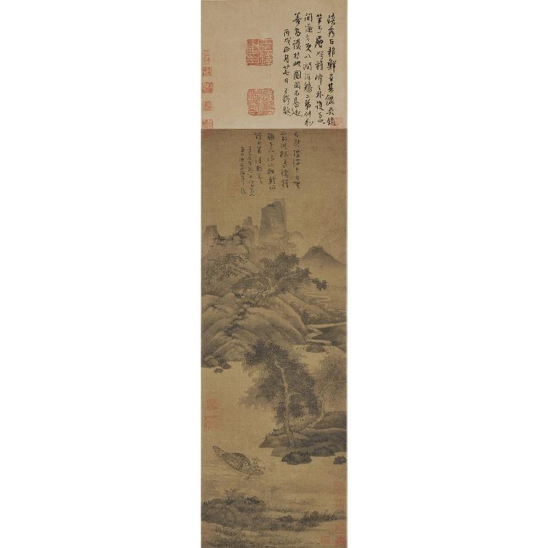 Chinese Antique Art Painting 元 吴镇 渔父图 Yuan Wu Zhen Yu Fu Tu China Ancient Wall Picture Ideas 1634-Chinese Style Finds™