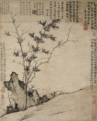 Chinese Antique Art Painting 元 张彦辅 棘竹幽禽图 Yuan Zhang Yanfu Bamboo China Ancient Wall Picture Ideas 4421-Chinese Style Finds™