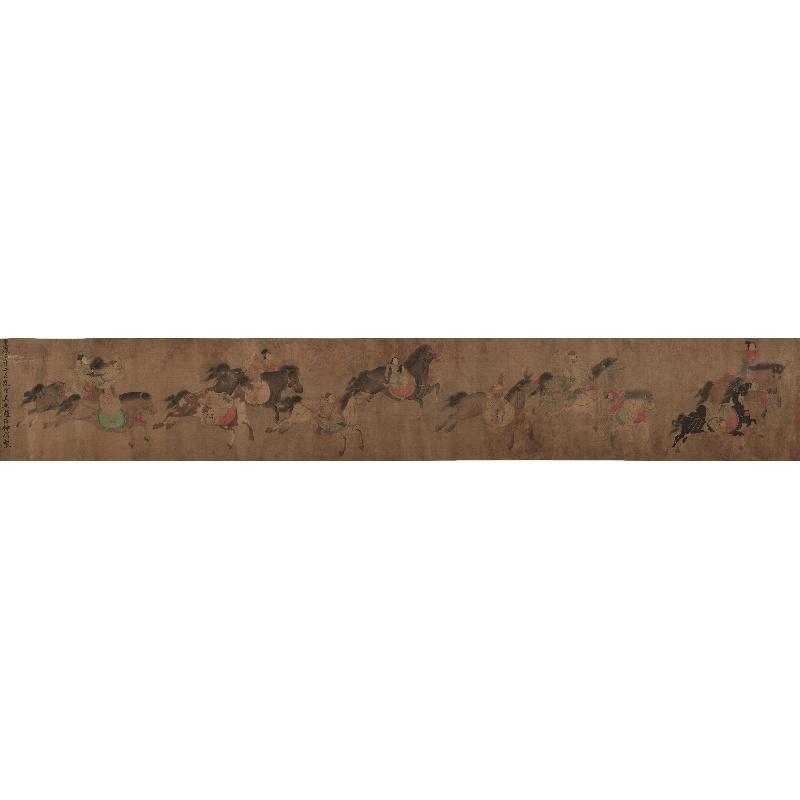 Chinese Antique Art Painting 元 赵雍 马戏图 Yuan Zhao Yong Circus China Ancient Wall Picture Ideas 4617-Chinese Style Finds™