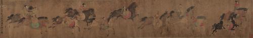 Chinese Antique Art Painting 元 赵雍 马戏图 Yuan Zhao Yong Circus China Ancient Wall Picture Ideas 4617-Chinese Style Finds™