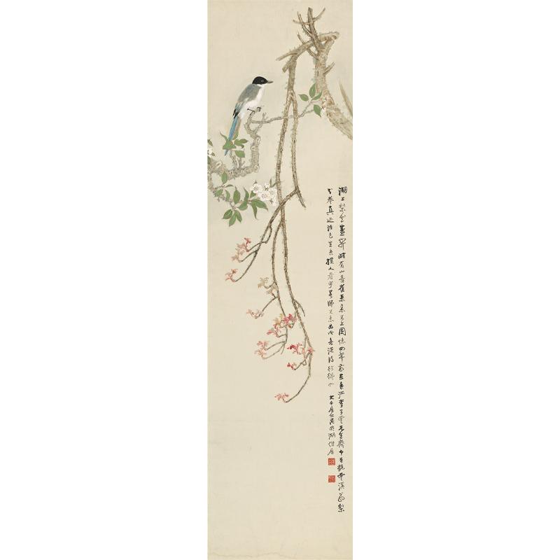 Chinese Antique Art Painting 张大千 梨花山雀图 Zhang Daqian Li Hua Shan Que China Ancient Wall Picture Ideas 3499-Chinese Style Finds™