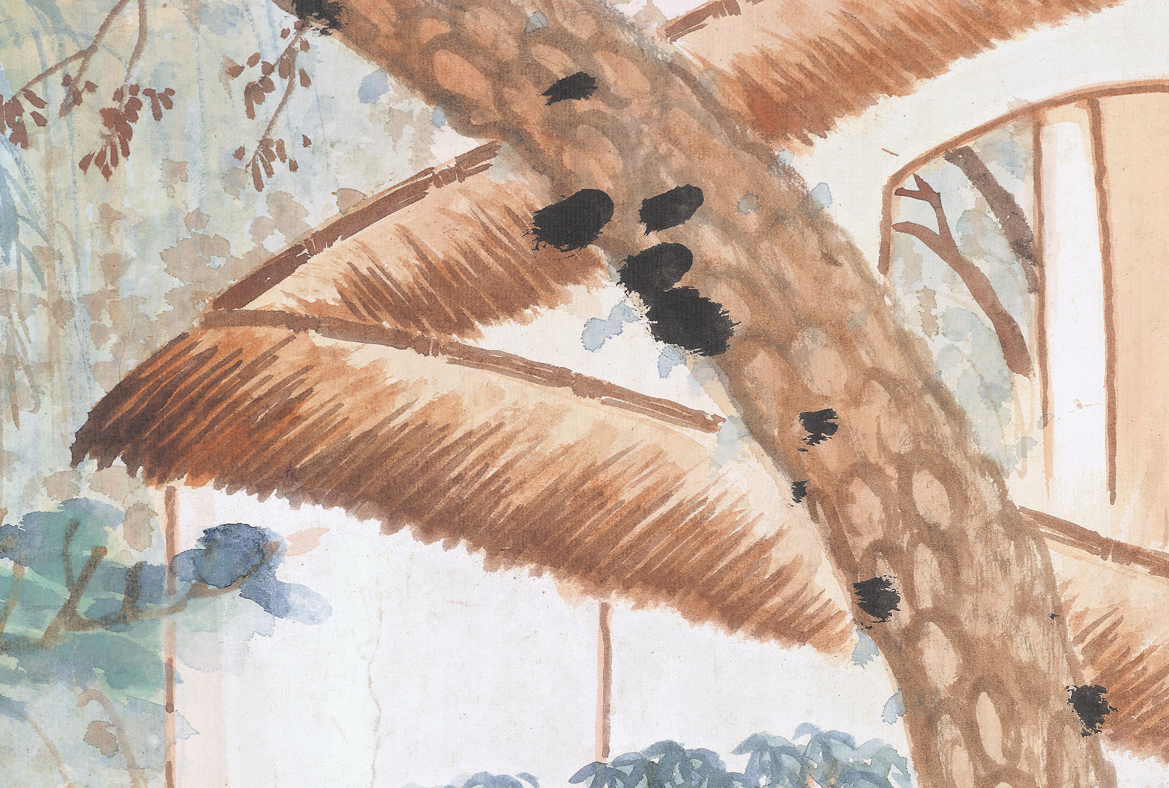 Chinese Antique Art Painting 张大千 青绿山水人物图 Zhang Daqian Green Landscape China Ancient Wall Picture Ideas 3105-Chinese Style Finds™