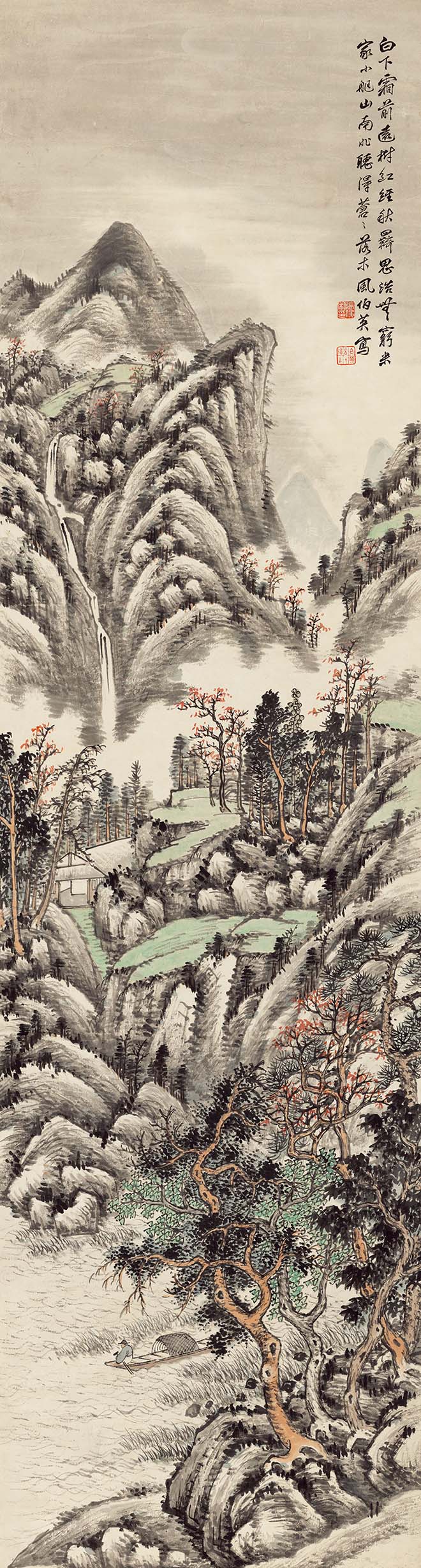 Chinese Antique Art Painting 张俊 春夏秋冬山水四条屏 Zhang Jun 4 Seasons Shan Shui Landscape China Ancient Wall Picture Ideas 3929-Chinese Style Finds™