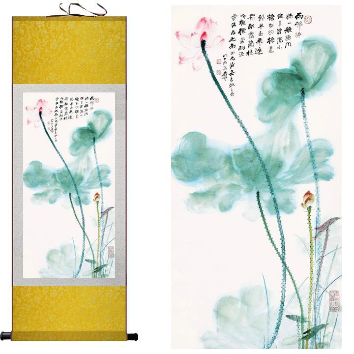 Chinese Art Scroll Painting Ancient Silk Picture Wall Ideas 10382-Chinese Style Finds™