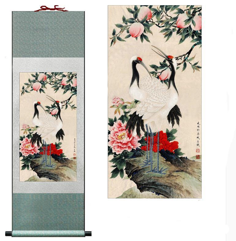 Chinese Art Scroll Painting Ancient Silk Picture Wall Ideas 10670-Chinese Style Finds™