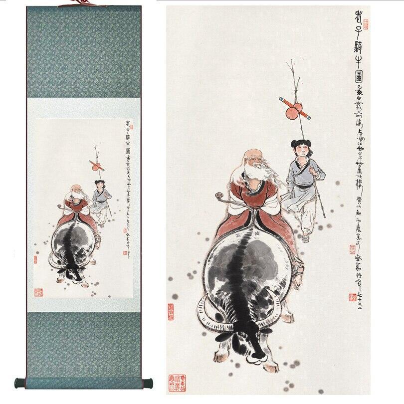 Chinese Art Scroll Painting Ancient Silk Picture Wall Ideas 12894-Chinese Style Finds™