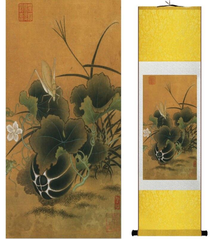 Chinese Art Scroll Painting Ancient Silk Picture Wall Ideas 13942-Chinese Style Finds™