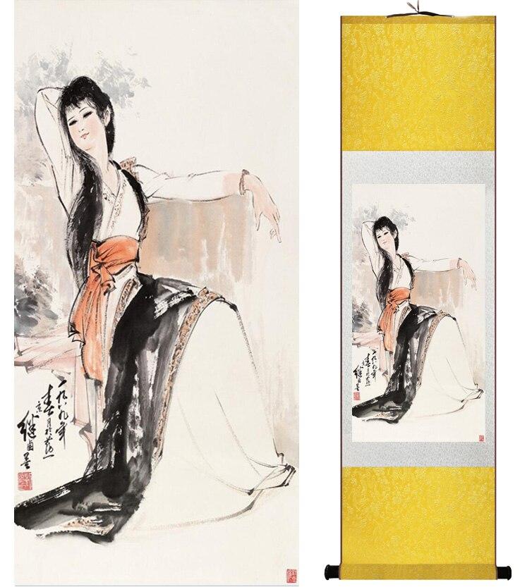 Chinese Art Scroll Painting Ancient Silk Picture Wall Ideas 15118-Chinese Style Finds™