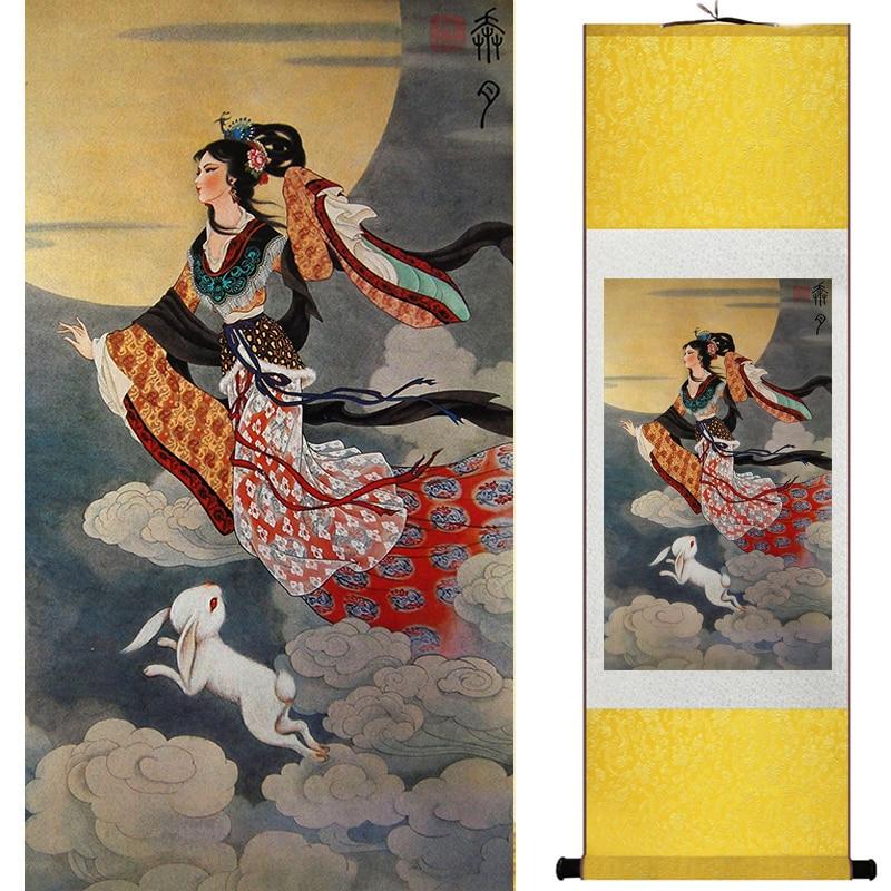 Chinese Art Scroll Painting Ancient Silk Picture Wall Ideas 18992-Chinese Style Finds™