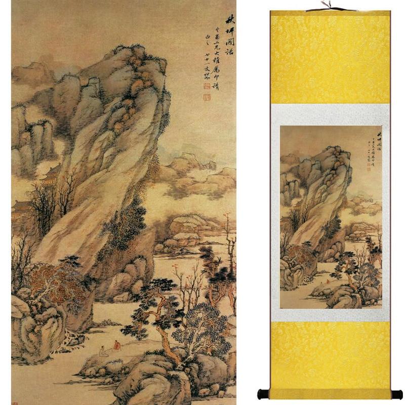 Chinese Art Scroll Painting Ancient Silk Picture Wall Ideas 19682-Chinese Style Finds™