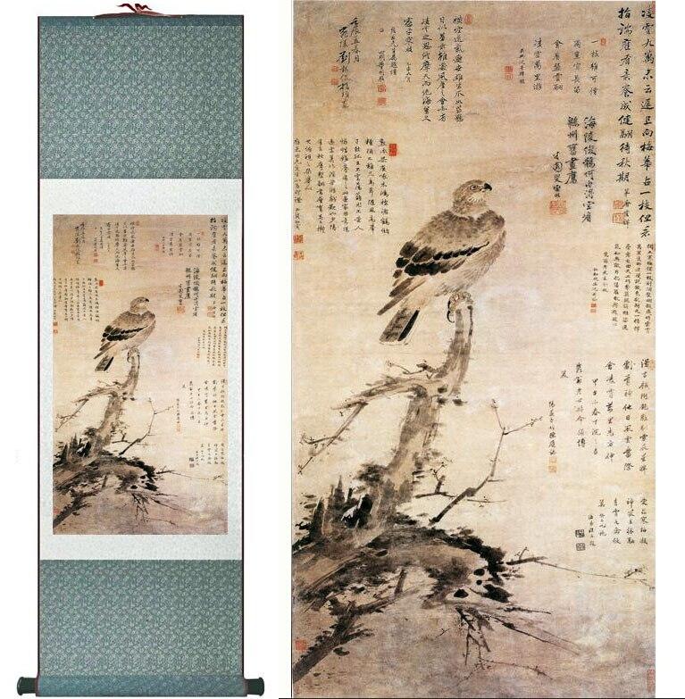 Chinese Art Scroll Painting And Animal Birds And Flower Ancient Silk Picture Wall Ideas 10916-Chinese Style Finds™