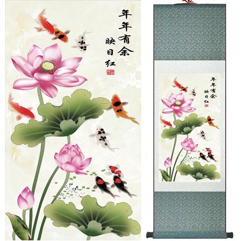 Chinese Art Scroll Painting Animal Birds Ancient Silk Picture Wall Ideas 15254-Chinese Style Finds™