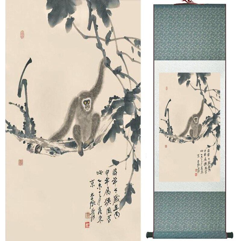 Chinese Art Scroll Painting Animal Birds Ancient Silk Picture Wall Ideas 15282-Chinese Style Finds™