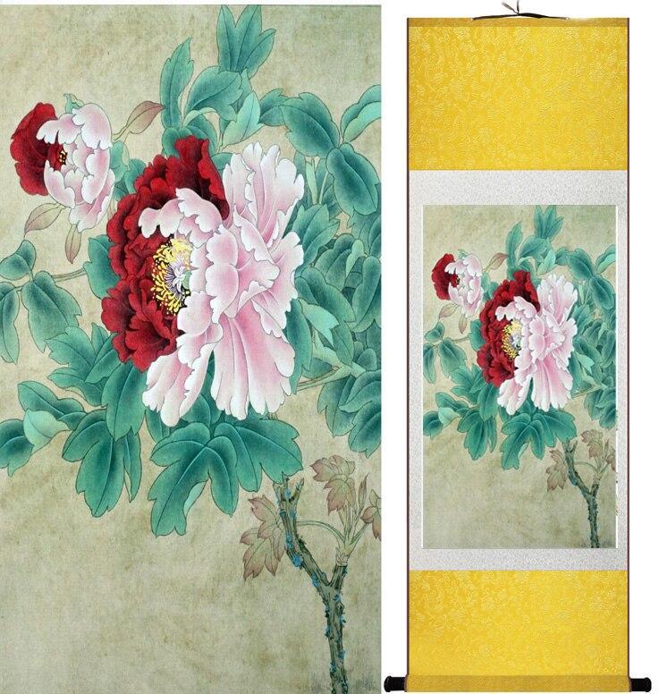 Chinese Art Scroll Painting Animal Birds And Flower Ancient Silk Picture Wall Ideas 12102-Chinese Style Finds™