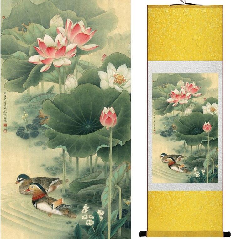 Chinese Art Scroll Painting Animal Birds And Flower Ancient Silk Picture Wall Ideas 12910-Chinese Style Finds™