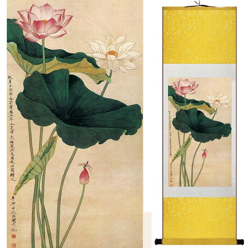 Chinese Art Scroll Painting Animal Birds And Flower Ancient Silk Picture Wall Ideas 18520-Chinese Style Finds™