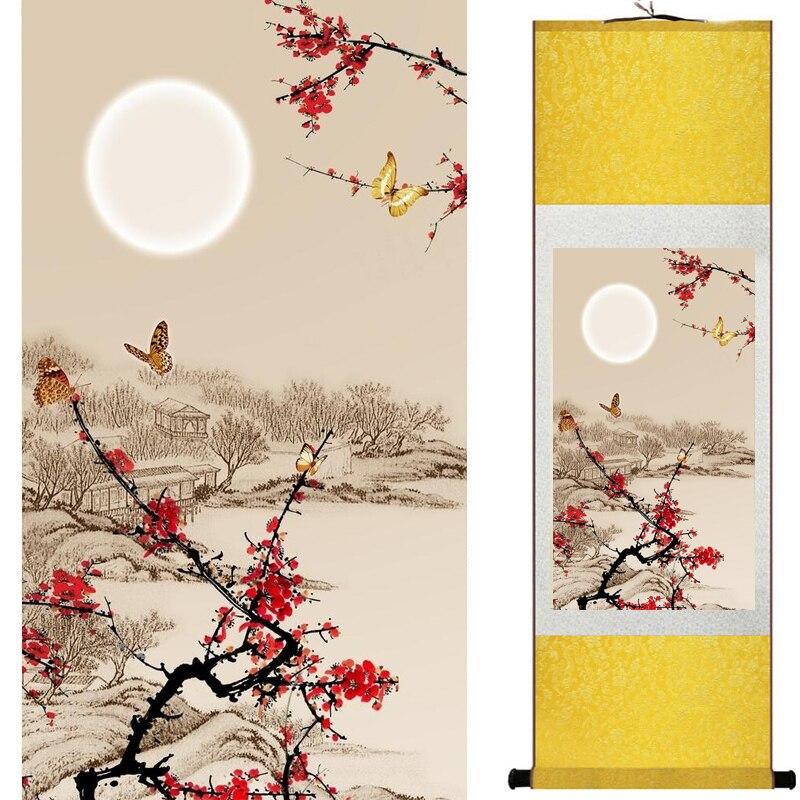 Chinese Art Scroll Painting Animal Birds And Flower Ancient Silk Picture Wall Ideas 19390-Chinese Style Finds™