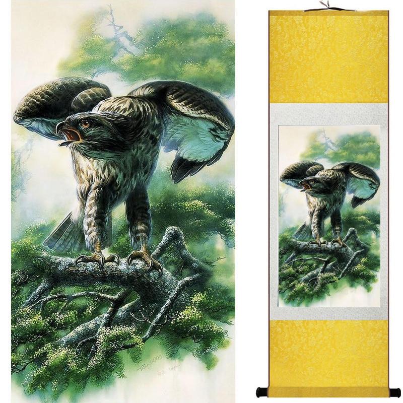 Chinese Art Scroll Painting Animal Birds And Flower Ancient Silk Picture Wall Ideas 20506-Chinese Style Finds™