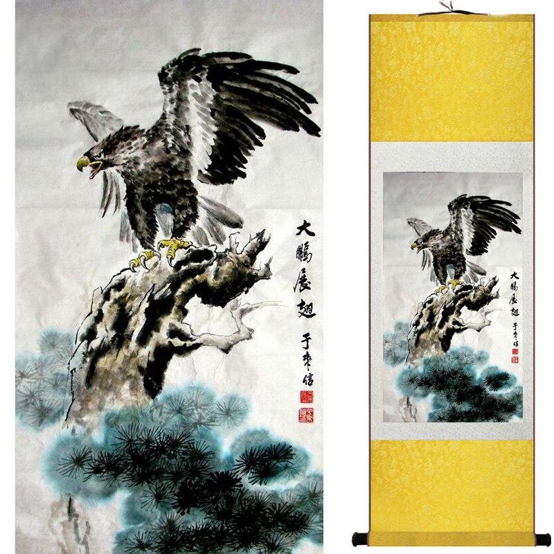 Chinese Art Scroll Painting Animal Birds And Flowers Ancient Silk Picture Wall Ideas 17590-Chinese Style Finds™