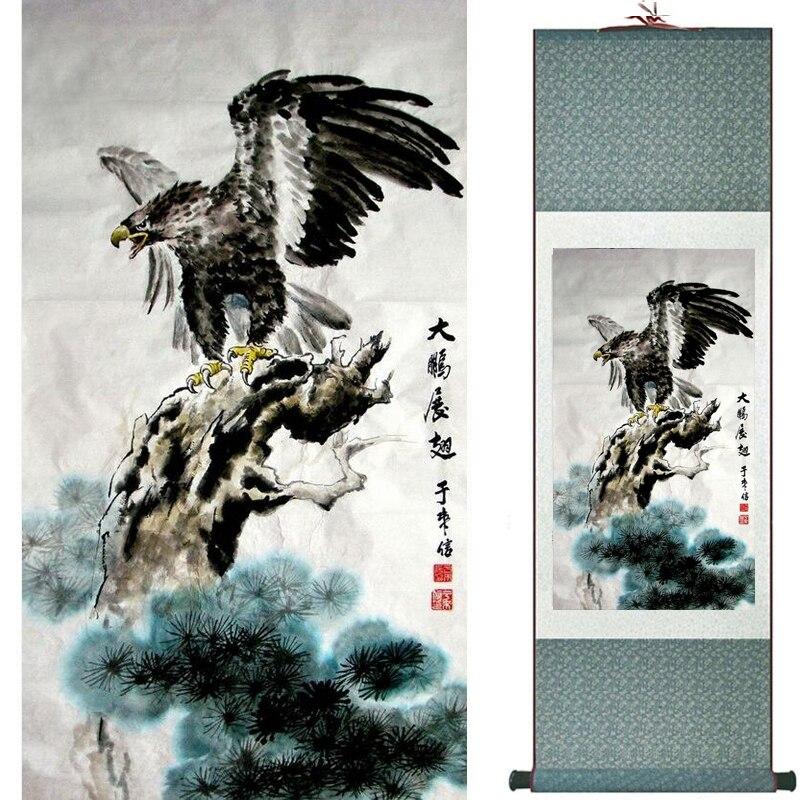 Chinese Art Scroll Painting Animal Birds And Flowers Ancient Silk Picture Wall Ideas 17590-Chinese Style Finds™