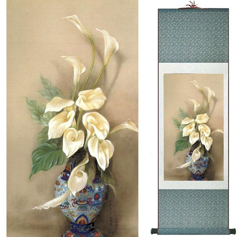 Chinese Art Scroll Painting Animal Birds And Flowers Ancient Silk Picture Wall Ideas 17622-Chinese Style Finds™