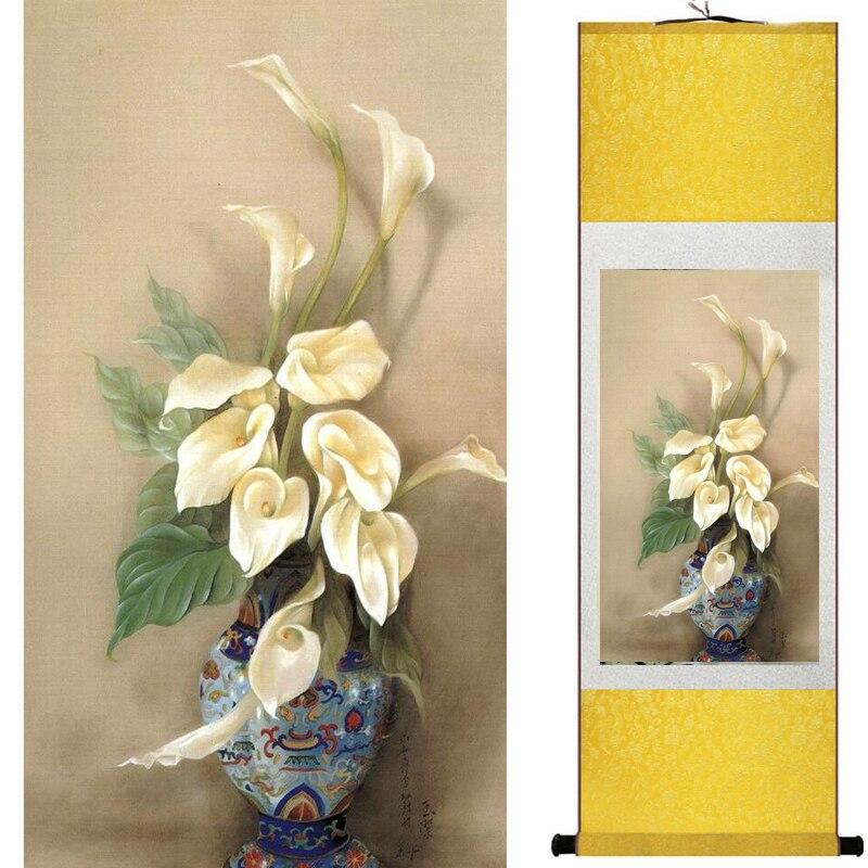 Chinese Art Scroll Painting Animal Birds And Flowers Ancient Silk Picture Wall Ideas 17622-Chinese Style Finds™